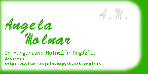 angela molnar business card